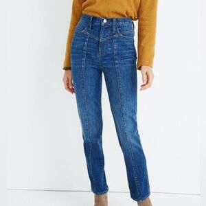Madewell Classic Straight Jeans in Bandry Wash Seamed Edition